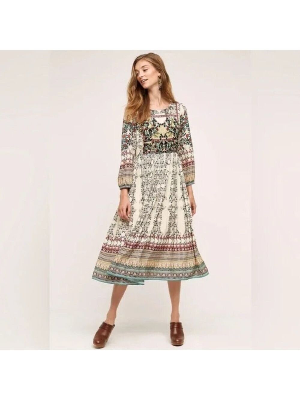 Bhanuni by Jyoti for Anthropologie Far Fields Embellished Midi Dress – Size 4 - Picture 3 of 10